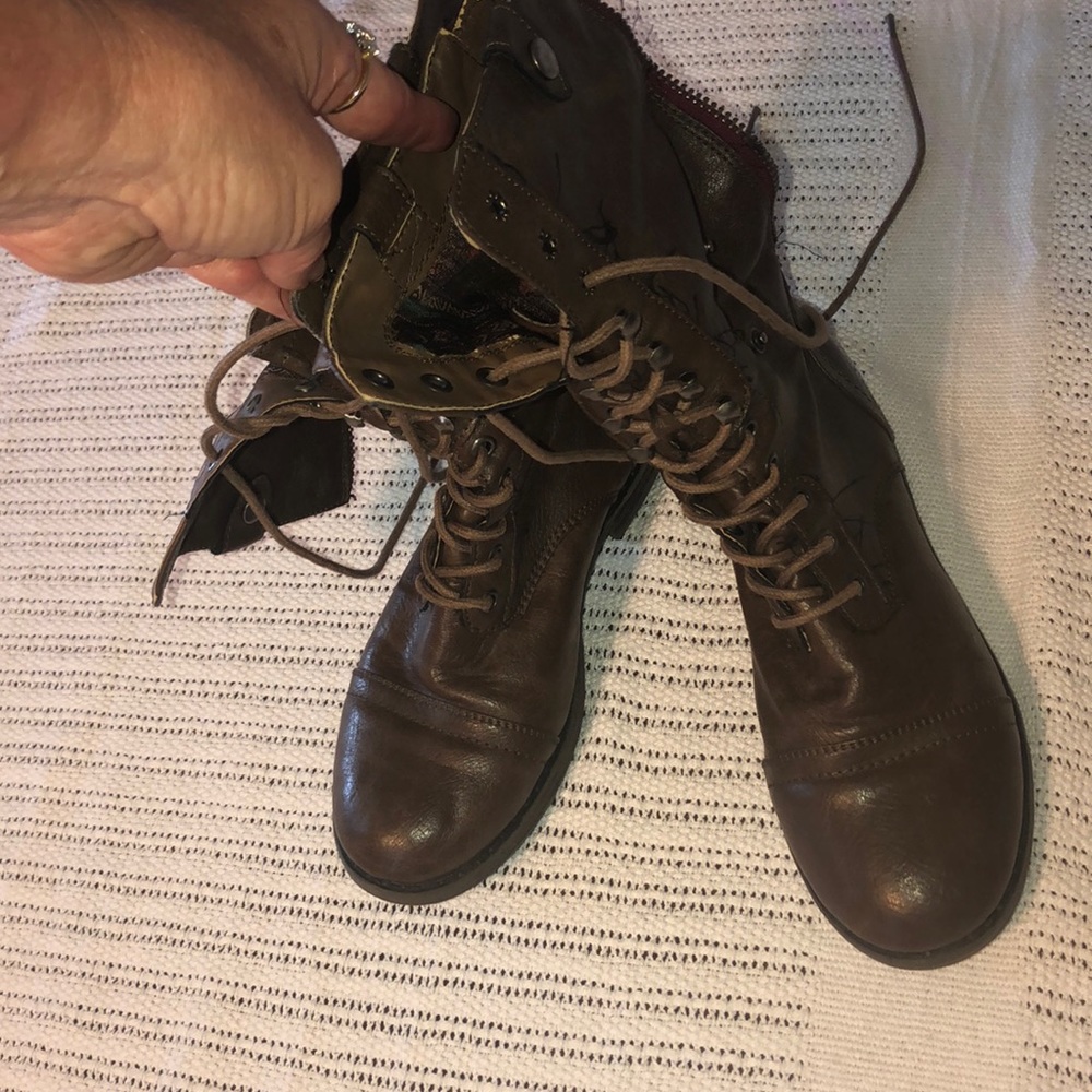 Madden Girl Brown Leather Boots